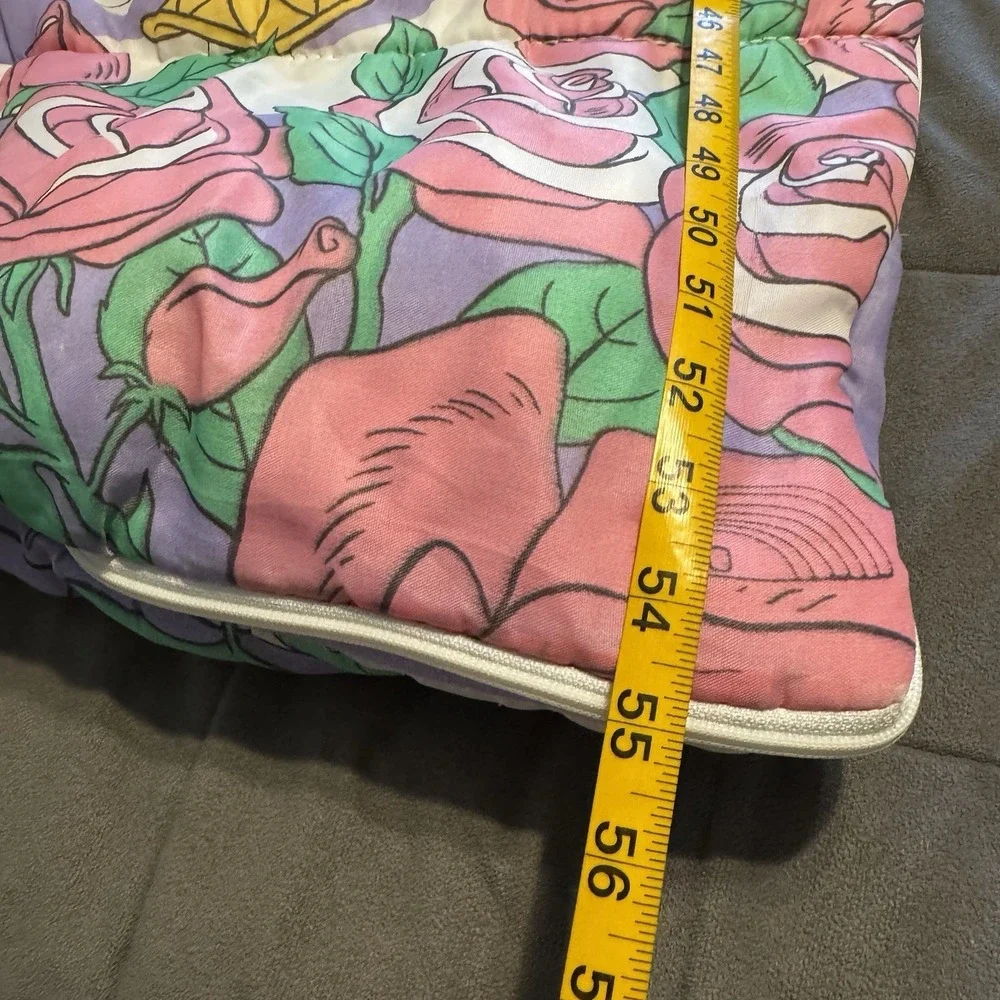 Vintage Beauty & The Beast Sleeping Bag Belle 1990s Disney 27x55